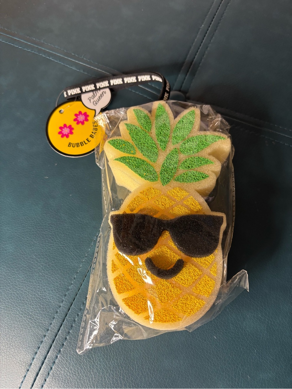 PINK Victoria's Secret Pineapple Shower Sponge - Yellow